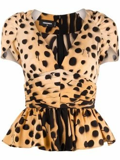 Dsquared2 blouse imprimée à col v