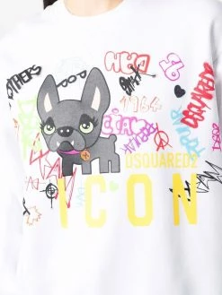 Dsquared2 Pull à imprimé graffiti Prix Compétitif sweats femme 11 Dsquared2 pull à imprimé graffiti