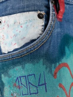 Dsquared2 jean slim à imprimé graffiti