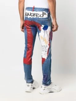 Dsquared2 jean slim à imprimé graffiti