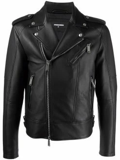 Dsquared2 veste de moto en cuir