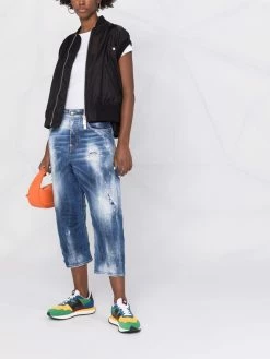 Dsquared2 jean court à effet usé