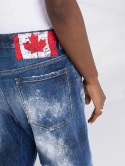 Dsquared2 jean court à effet usé