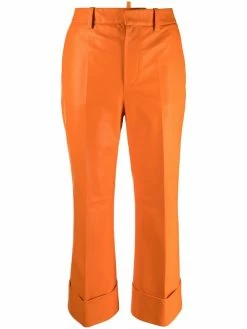 Dsquared2 pantalon court en cuir