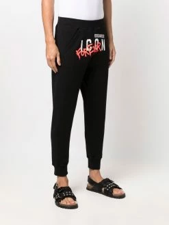 Dsquared2 Prix De Lancement Pantalon de jogging à imprimé graffiti pantalons de survêtement homme 11 Dsquared2 pantalon de jogging à imprimé graffiti