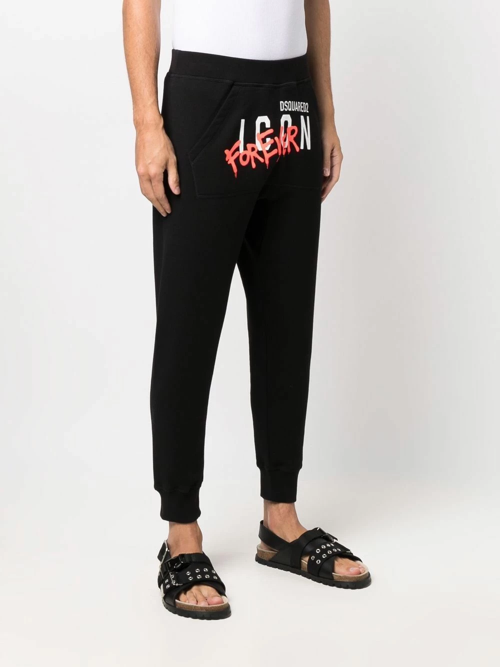 Dsquared2 Prix De Lancement Pantalon de jogging à imprimé graffiti pantalons de survêtement homme 5 Dsquared2 pantalon de jogging à imprimé graffiti