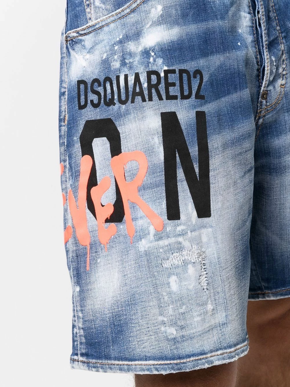 Dsquared2 Short en jean Icon à logo Prix Raisonnable shorts en jean homme 7 Dsquared2 short en jean Icon à logo