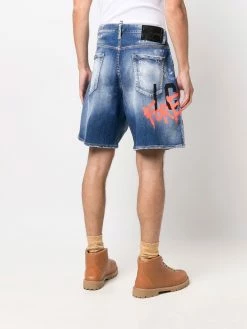 Dsquared2 Short en jean Icon à logo Prix Raisonnable shorts en jean homme 10 Dsquared2 short en jean Icon à logo