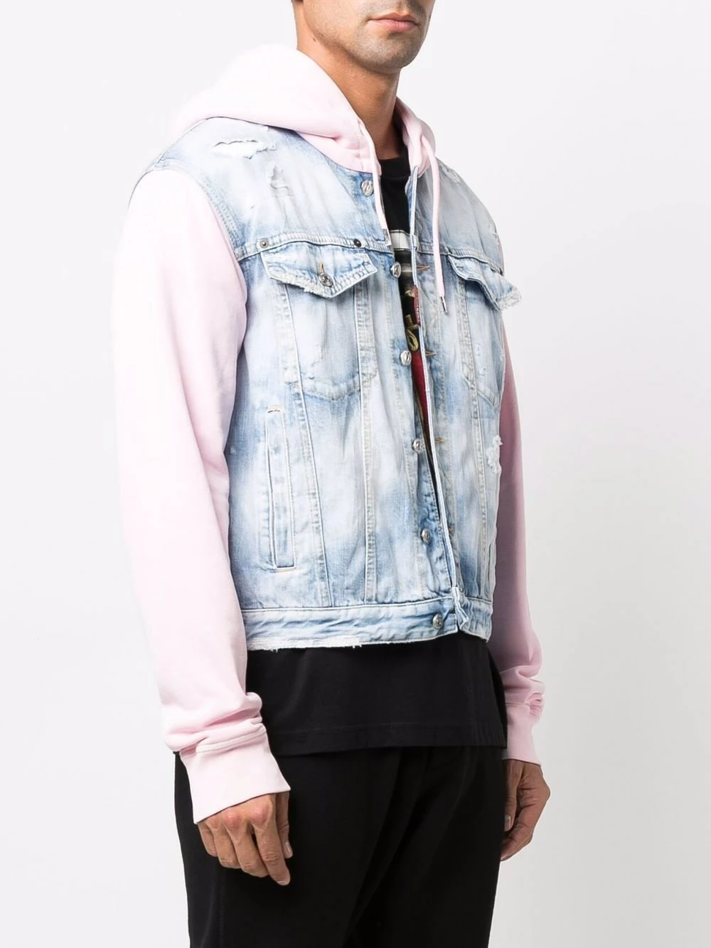 Prix d’Amis Dsquared2 Veste en jean à design à empiècements vestes à capuche homme 5 Dsquared2 veste en jean à design à empiècements