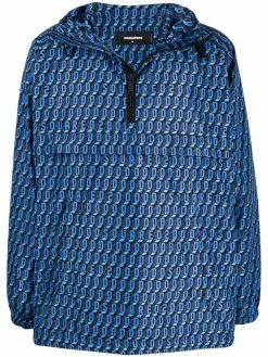 Dsquared2 veste bomber zippée à imprimé graphique