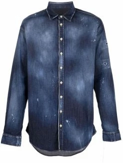 Dsquared2 chemise en jean à logo imprimé