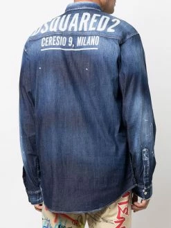Dsquared2 chemise en jean à logo imprimé