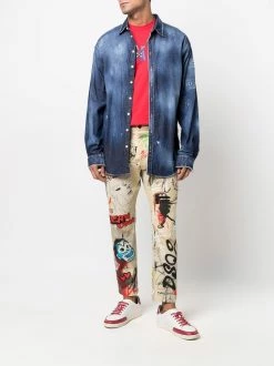 Dsquared2 chemise en jean à logo imprimé