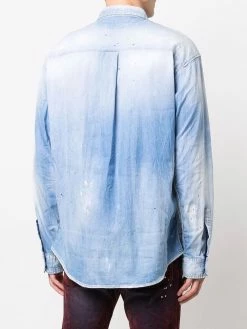 Dsquared2 chemise en jean à effet usé