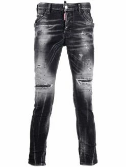 Dsquared2 jean skinny à effet délavé