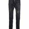 Dsquared2 jean droit à effet usé