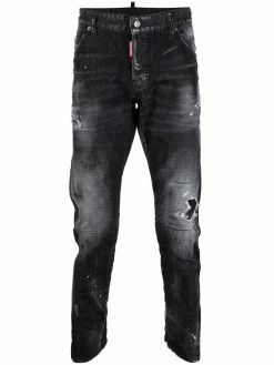 Dsquared2 jean slim à effet usé