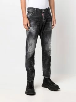 Dsquared2 jean slim à effet usé
