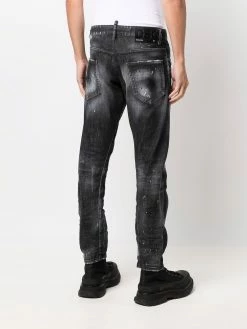 Dsquared2 jean slim à effet usé