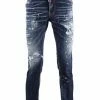 Dsquared2 jean skinny à effet usé