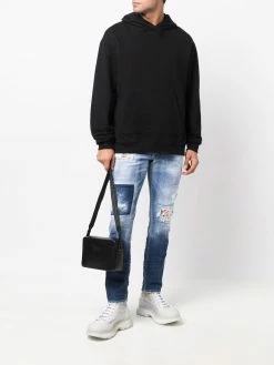 Dsquared2 jean skinny à effet usé