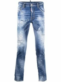 Dsquared2 jean skinny à effet délavé
