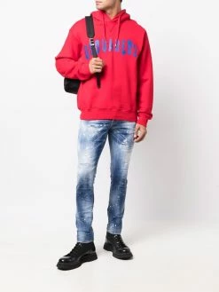 Dsquared2 jean skinny à effet délavé