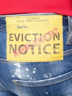 Dsquared2 jean skinny à effet délavé