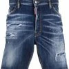 Dsquared2 short en jean à patch logo