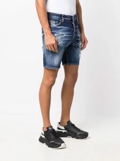 Dsquared2 Short en jean à patch logo Prix Bradés shorts en jean homme 9 Dsquared2 short en jean à patch logo