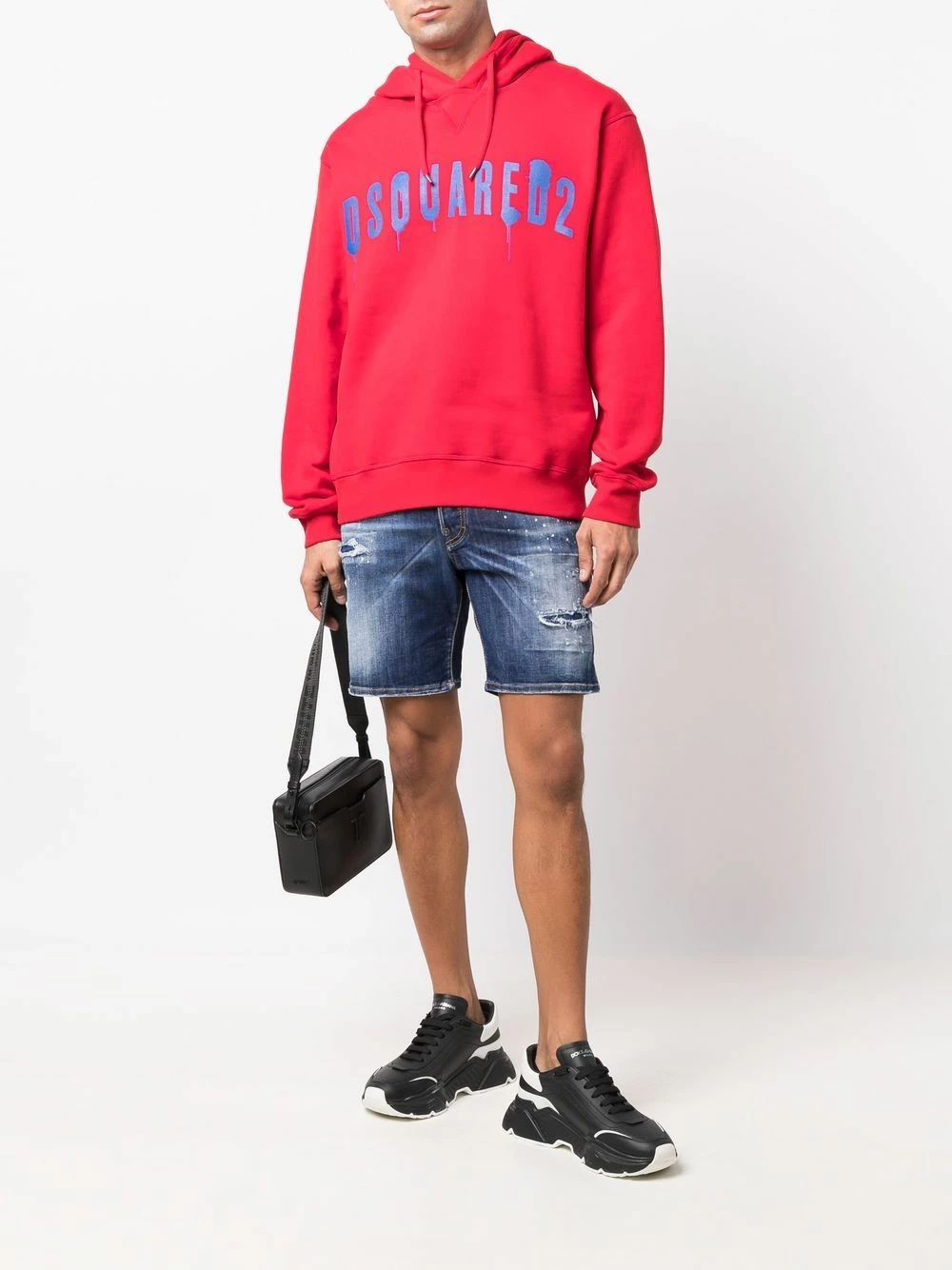 Dsquared2 Short en jean à patch logo Prix Bradés shorts en jean homme 4 Dsquared2 short en jean à patch logo