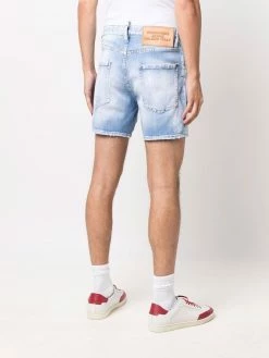 Dsquared2 short en jean à effet délavé