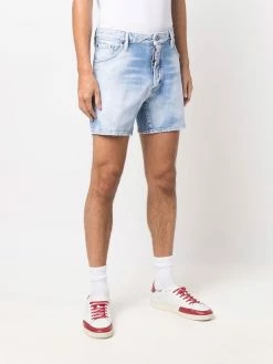 Dsquared2 short en jean à effet délavé