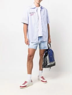 Dsquared2 short en jean à effet délavé