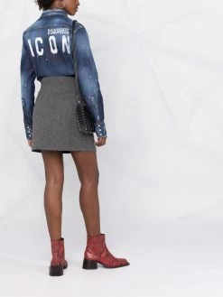 Dsquared2 chemise en jean à effet usé