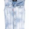 Dsquared2 Prix Cassé Débardeur en jean à effet délavé gilets & vestons homme 1 Dsquared2 débardeur en jean à effet délavé