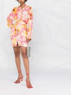 Dsquared2 robe-chemise ajustée à imprimé tie dye