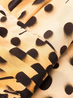 Dsquared2 robe mi-longue évasée à imprimé animalier