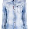 Dsquared2 chemise en jean à effet usé