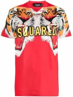 Dsquared2 t-shirt à imprimé tigre