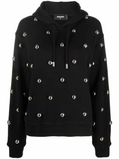 Dsquared2 hoodie clouté à manches longues