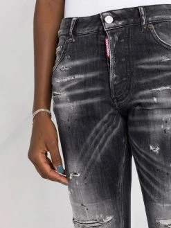 Dsquared2 jean court à effet taches de peinture