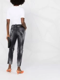 Dsquared2 jean court à effet taches de peinture