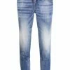 Dsquared2 jean court à effet délavé
