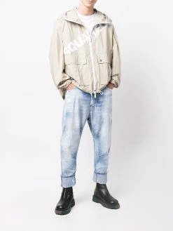 Dsquared2 jean sarouel fuselé à effet délavé