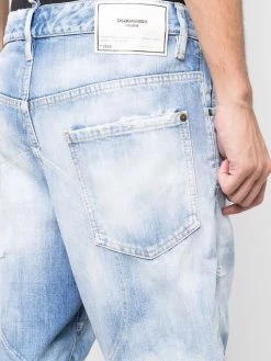 Dsquared2 jean sarouel fuselé à effet délavé