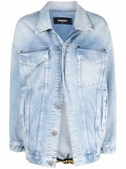 Dsquared2 veste en jean à bande logo