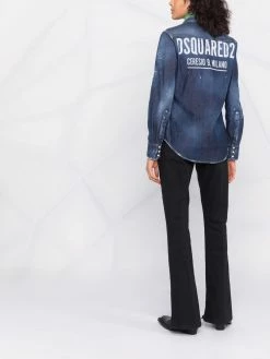 Dsquared2 chemise en jean à logo imprimé