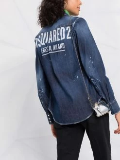 Dsquared2 chemise en jean à logo imprimé
