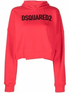 Dsquared2 hoodie crop à logo imprimé